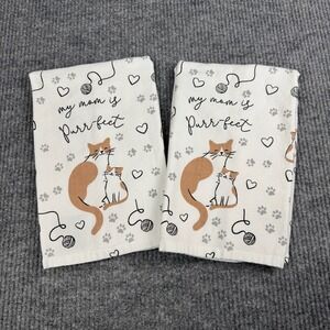 Humane World For Animals Hand Towels Cats Bamboo Cotton Blend My Mom is Purrfect